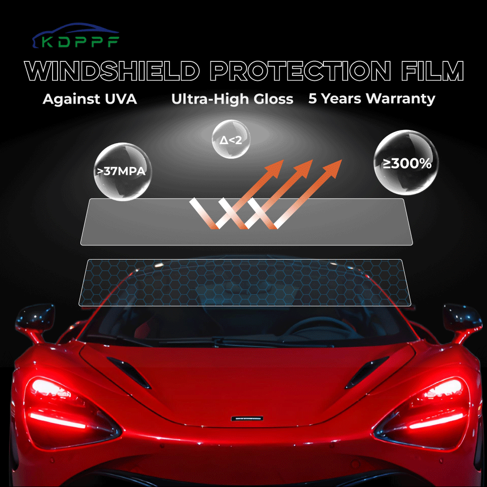Self Healing Windshield Film UV Proof Anti Stain TPU Car Film Anti-gravel Clear Paint Protection Film