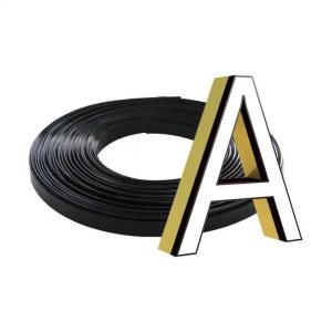 ABS Engineering Plastic Letter Trim Cap 40m Sign Trim Cap Adhesive