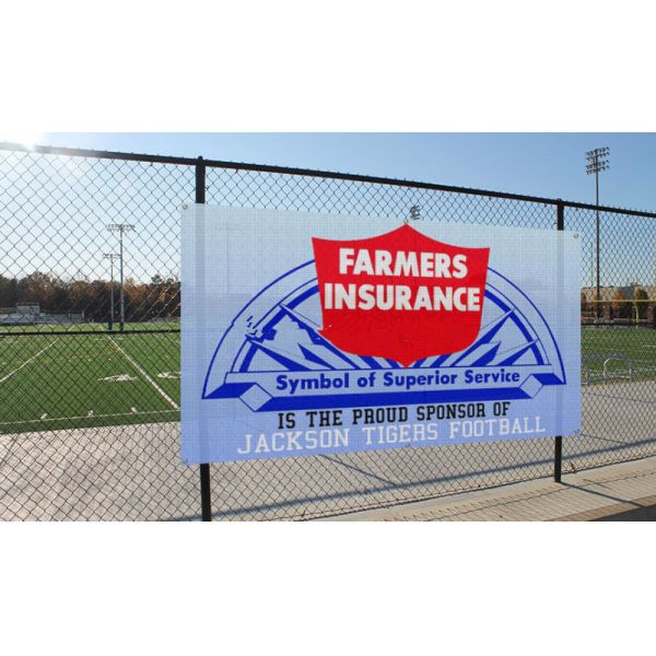 Digital Printing PVC Mesh Fencing 1000x1000 12x12 270g Outdoor Advertisement