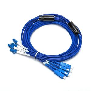 SC-LC Fiber Optic Patch Cord Armoured Singlemode 4 Core PVC LSZH 3.0mm